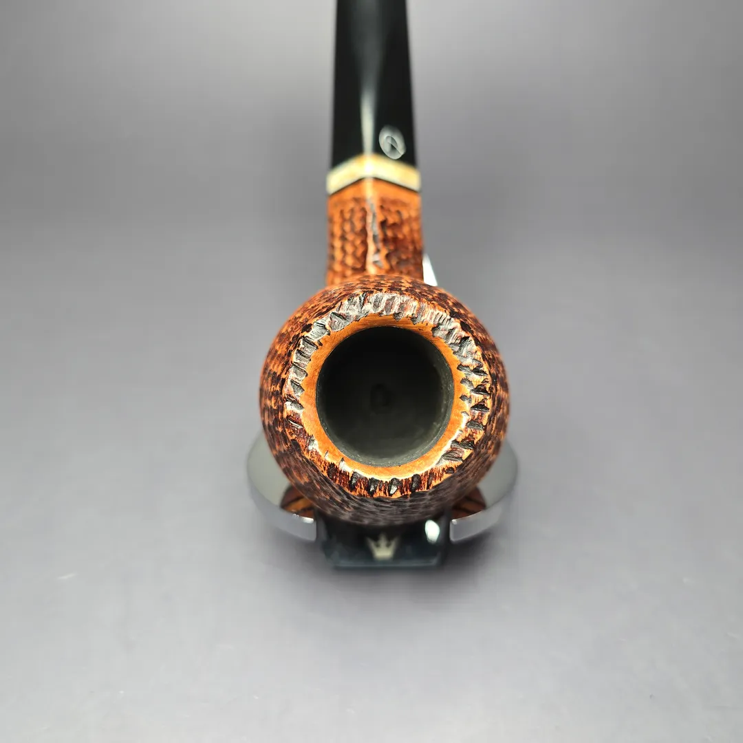 Jirsa Rusticated Bulldog Estate Briar Pipe, Unsmoked, 9mm - Image 5