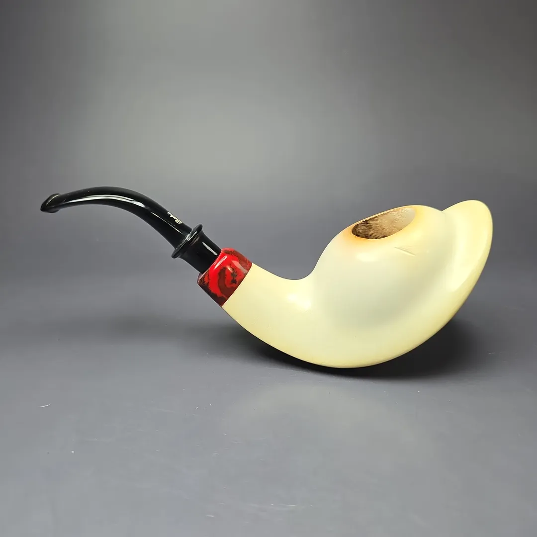 Fikri Baki XL Smooth Whale Estate Block Meerschaum Pipe, Turkish Estates - Image 5