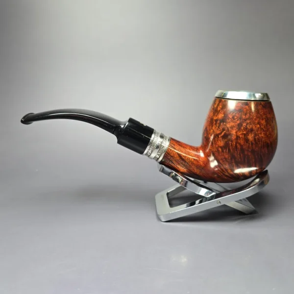 Ser Jacopo Domina 2005 Smooth Egg w/ Silver Estate Briar Pipe, Unsmoked - Image 5