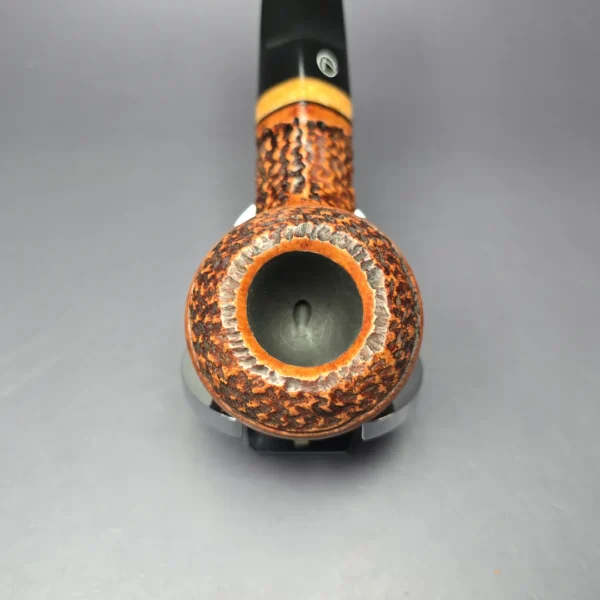 Jirsa Rusticated Squat Bulldog Estate Briar Pipe, Unsmoked, 9mm - Image 5
