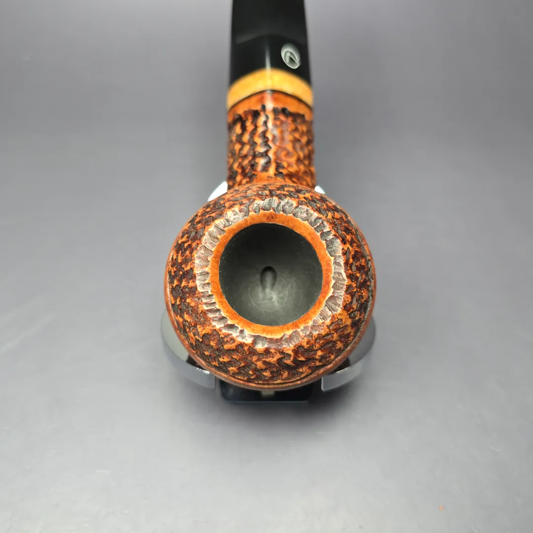 Jirsa Rusticated Squat Bulldog Estate Briar Pipe, Unsmoked, 9mm - Image 5