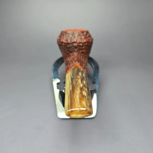 Walt Cannoy 10th Anniversary Cardinal House Munn Rusticated Bulldog Handmade Briar Pipe, New - Image 5