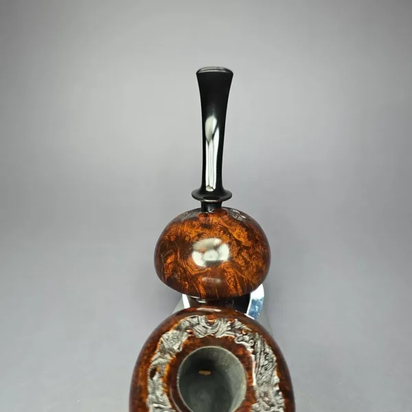 HS Studio XL Smooth Asymmetric Freehand Estate Briar Pipe, Unsmoked - Image 5