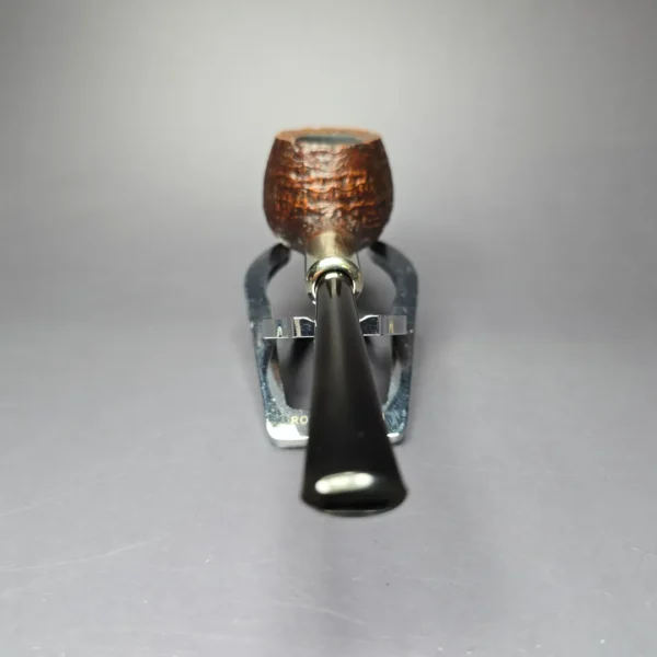 HS Studio Sandblasted Prince w/ Silver Estate Briar Pipe, Unsmoked - Image 5