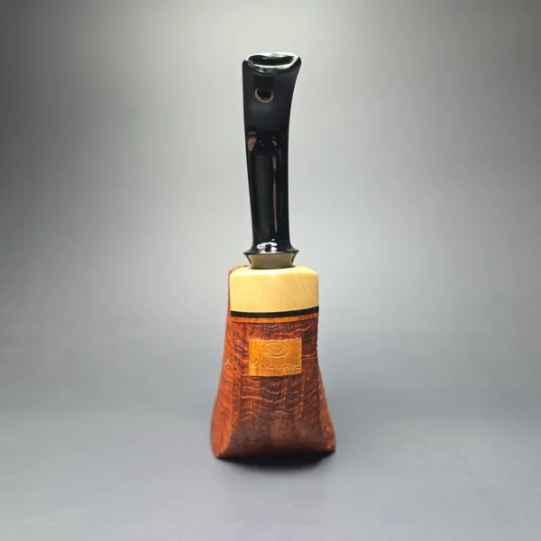 SU Pipes Sandblasted "Fuji" Volcano w/ Boxwood Handmade Briar Pipe, New - Image 7