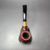 MBSD Briars by Piero Vitale Vintage Sandblasted Brandy w/ Zebrawood Briar Pipe, New - Image 6