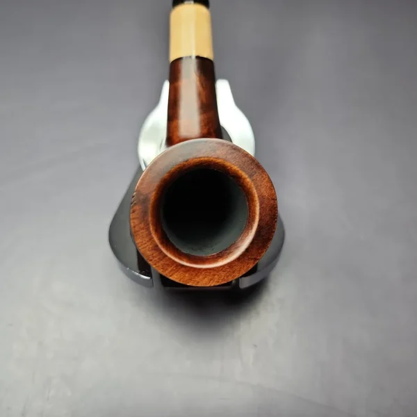 MBSD Briars by Piero Vitale Sienna Contrast Smooth Billiard w/ Olivewood Briar Pipe, New - Image 6