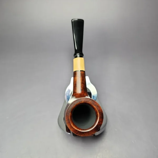 MBSD Briars by Piero Vitale Sienna Contrast Smooth Billiard w/ Boxwood Briar Pipe, New - Image 6