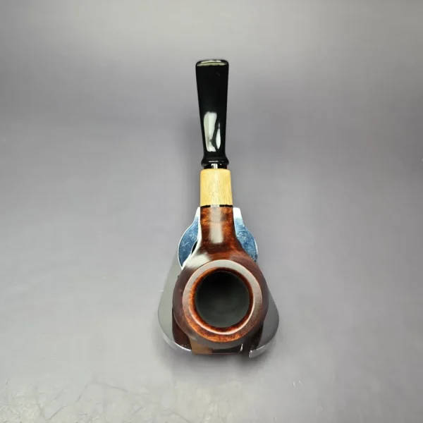 MBSD Briars by Piero Vitale Sienna Contrast Smooth Author w/ Boxwood Briar Pipe, New - Image 6