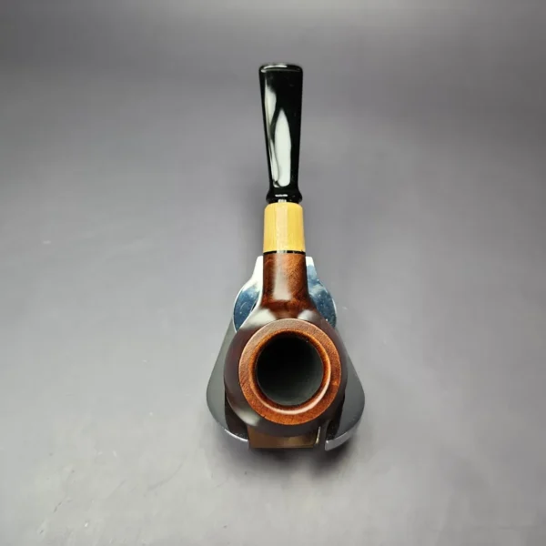 MBSD Briars by Piero Vitale Sienna Contrast Smooth Author w/ Boxwood Briar Pipe, New - Image 6