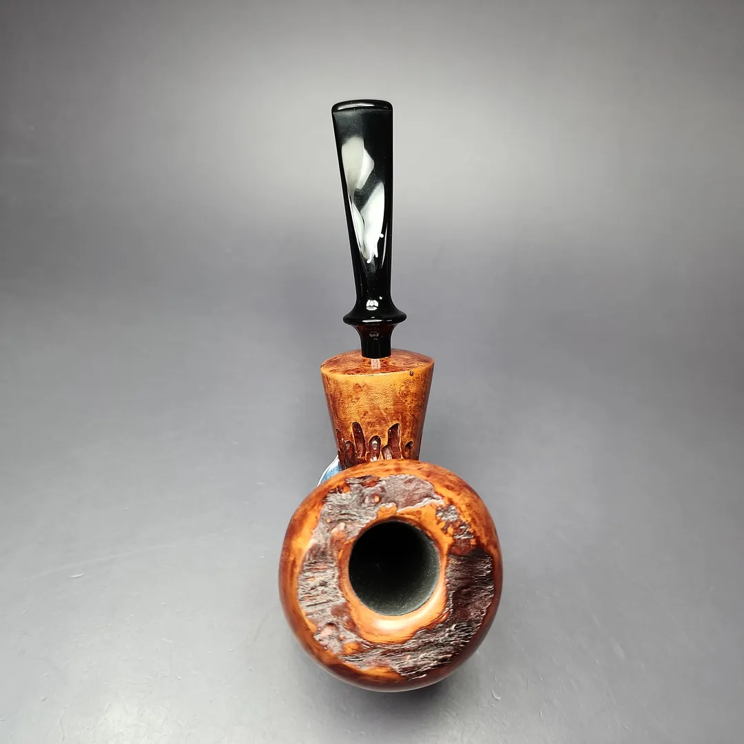 Nording Point Clear Partially Rusticated Freehand Estate Briar Pipe, Unsmoked - Image 6