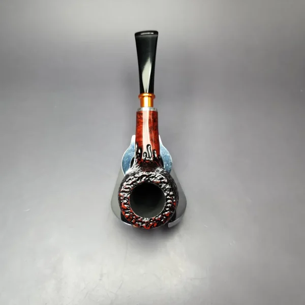 Nording Partially Rusticated Spigot Billiard Estate Briar Pipe, Unsmoked - Image 6