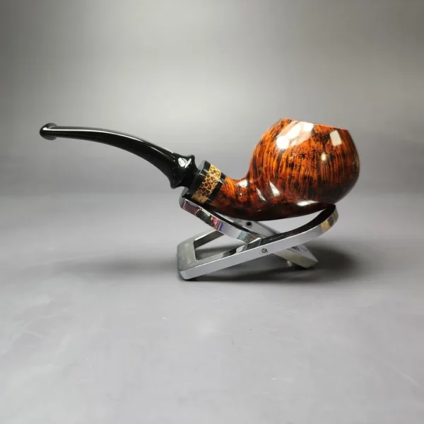 Nording Nosewarmer 1 2 Smooth Cognac Apple w/ Palm Wood Estate Briar Pipe, Unsmoked - Image 6