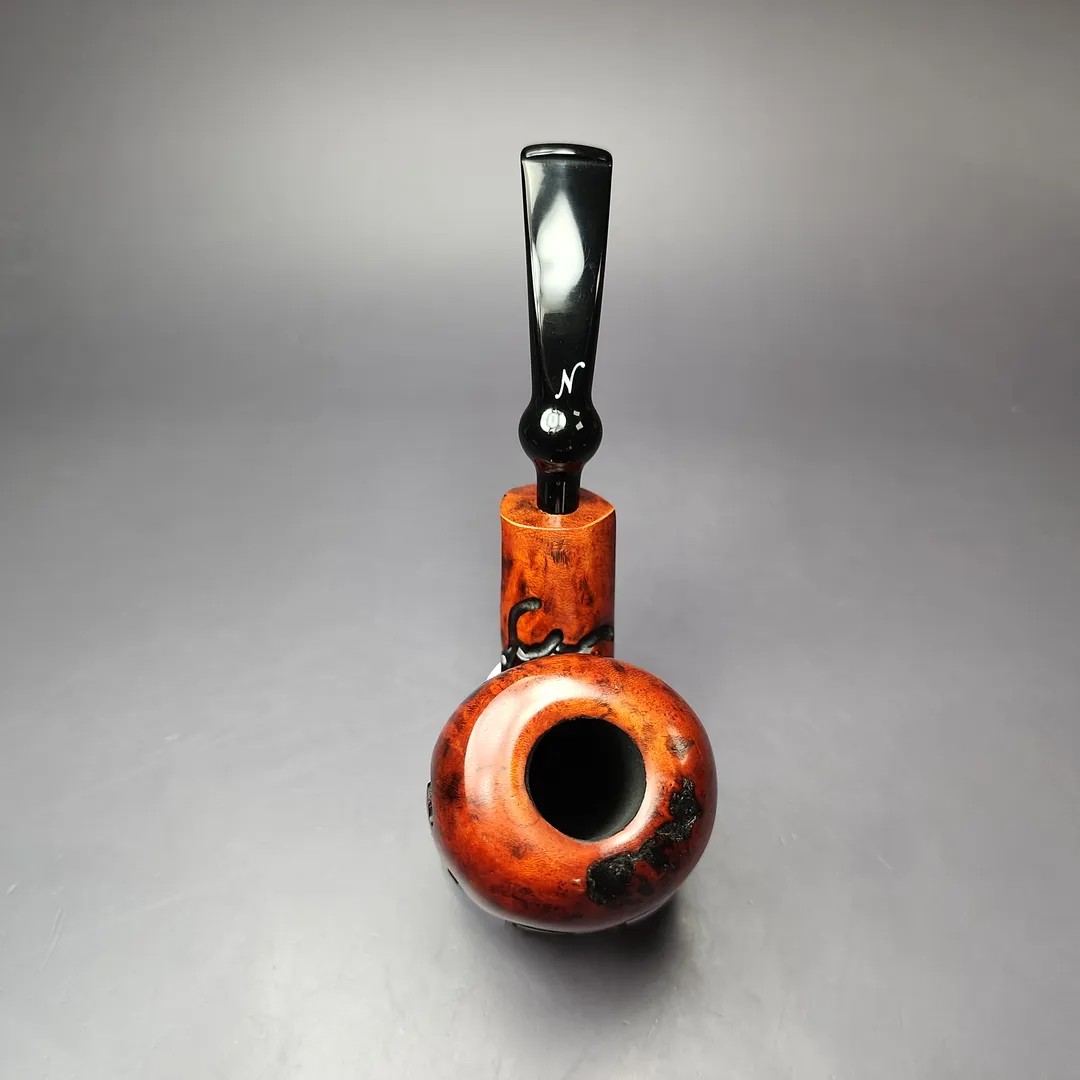 Nording Abstract Partially Rusticated Freehand Estate Briar Pipe, Unsmoked - Image 6