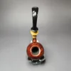 HS Studio Smooth Tomato w/ Bamboo & Boxwood Estate Briar Pipe, Unsmoked - Image 6