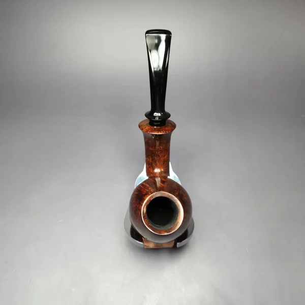HS Studio Smooth Bent Egg w/ Reverse Calabash Estate Briar Pipe, Unsmoked - Image 6