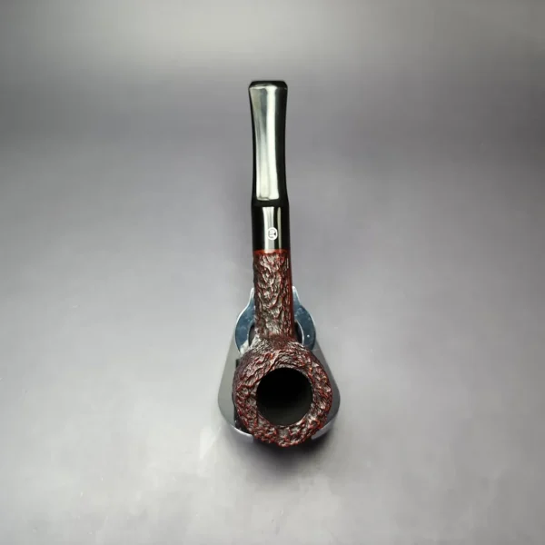 James Upshall Bark Group 5 Rusticated Billiard Estate Briar Pipe, Unsmoked - Image 6