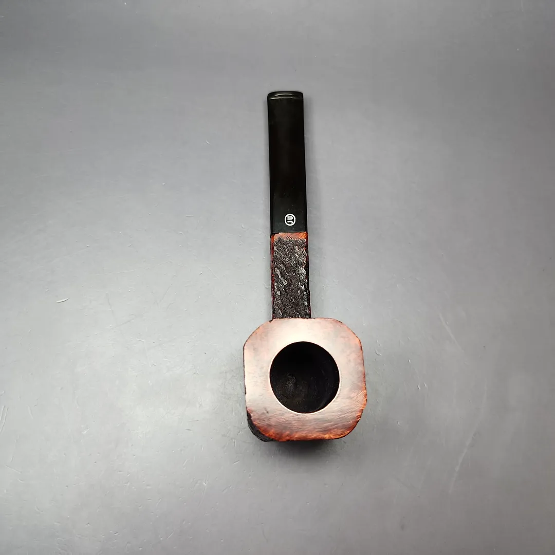 James Upshall Bark Group 6 Partially Rusticated Panel Estate Briar Pipe, Unsmoked - Image 6