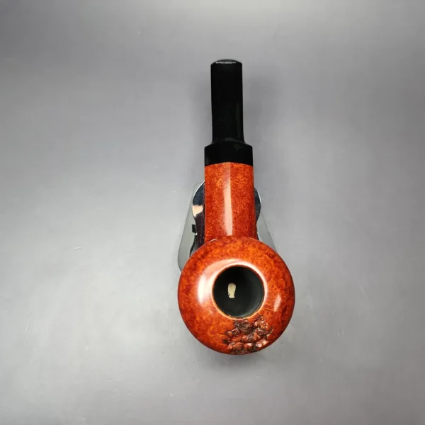Sebastian Heck Smooth Panel Shank Bulldog w/ Plateaux Handmade Briar Pipe, New - Image 6