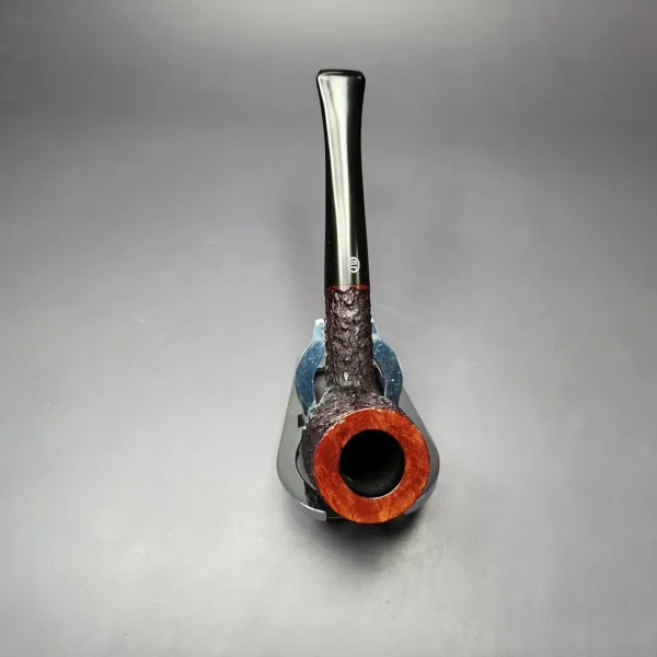 James Upshall Bark Group 5 Partially Rusticated Billiard Estate Briar Pipe, Unsmoked - Image 6