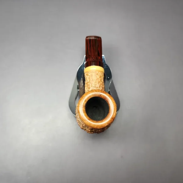 G. Penzo 2024 Rusticated Nosewarmer w/ Boxwood Estate Briar Pipe, Irish Estates - Image 6