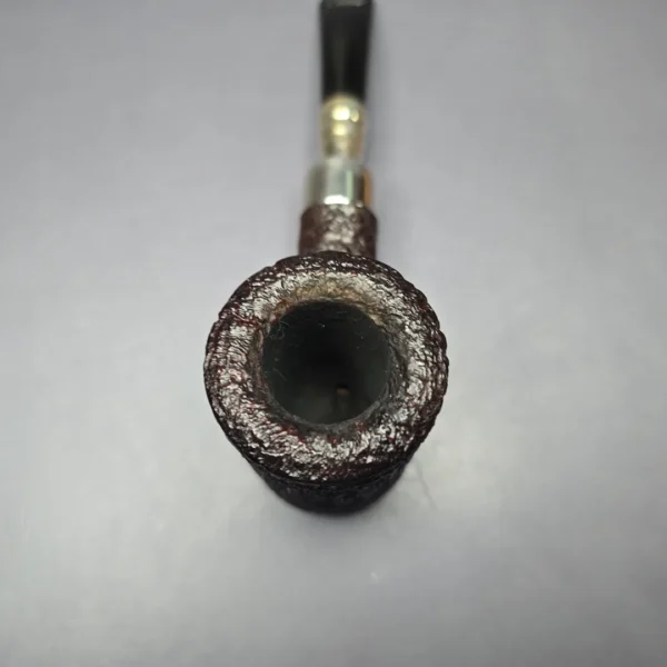 Ferndown Bark * Rusticated Poker w/ Silver Spigot Estate Briar Pipe, English Estates - Image 6