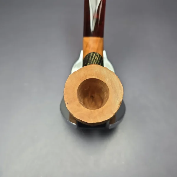 Paronelli Rusticated Bent Billiard w/ Fossilized Oak Estate Briar Pipe, Unsmoked - Image 6