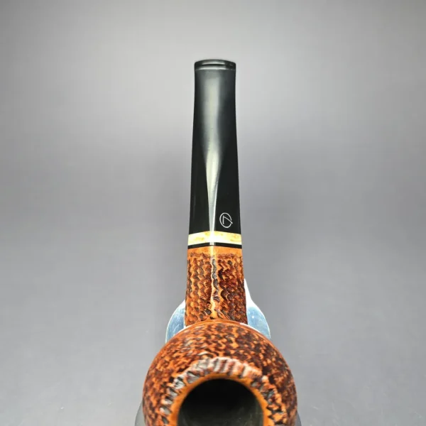 Jirsa Rusticated Bulldog Estate Briar Pipe, Unsmoked, 9mm - Image 6