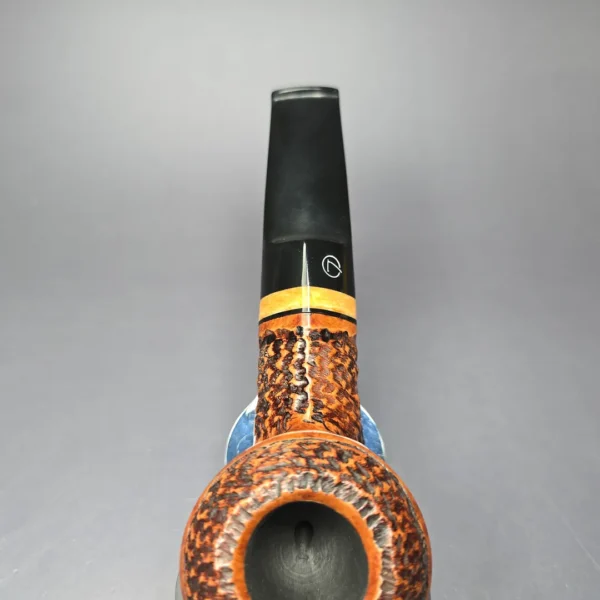 Jirsa Rusticated Squat Bulldog Estate Briar Pipe, Unsmoked, 9mm - Image 6