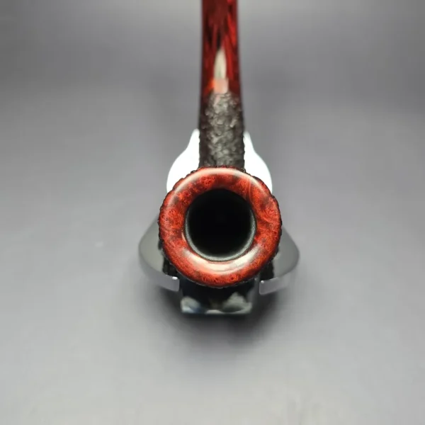 Walt Cannoy 10th Anniversary Cardinal House Munn Rusticated Billiard Handmade Briar Pipe, New - Image 6