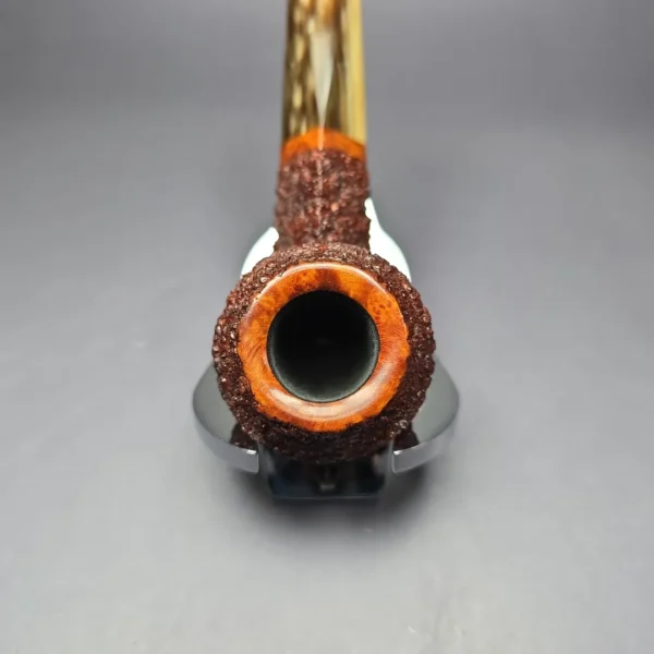 Walt Cannoy 10th Anniversary Cardinal House Munn Rusticated Bulldog Handmade Briar Pipe, New - Image 6