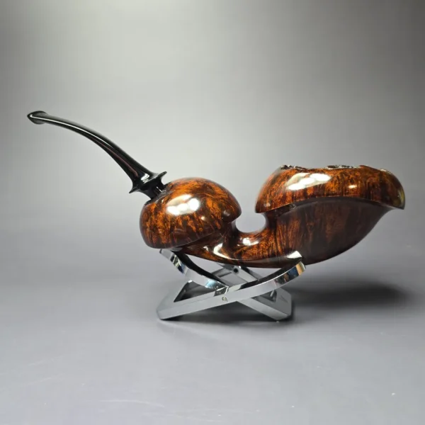 HS Studio XL Smooth Asymmetric Freehand Estate Briar Pipe, Unsmoked - Image 6