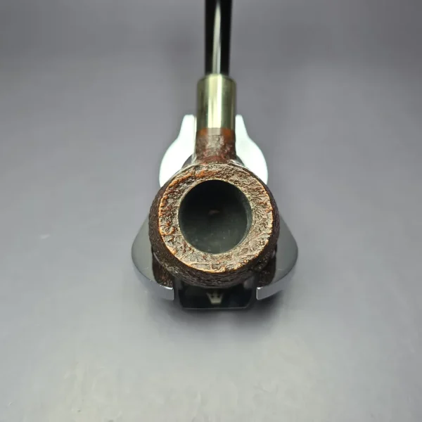 HS Studio Sandblasted Prince w/ Silver Estate Briar Pipe, Unsmoked - Image 6