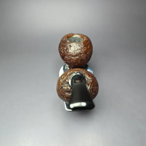 HS Studio Large Sandblasted Asymmetric Freehand Estate Briar Pipe, Unsmoked - Image 6