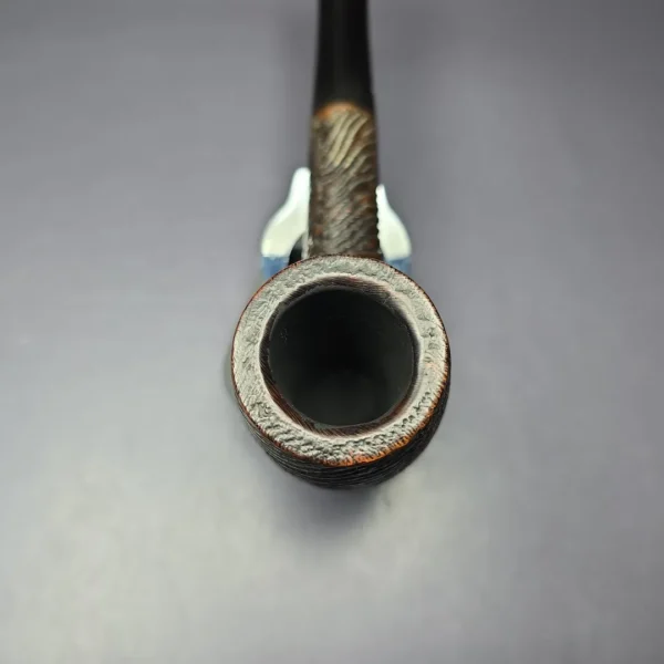 Sasieni Four Dot 1946-79 Rustic Buckingham XS Rusticated Billiard Estate Briar Pipe, English Estates - Image 6