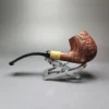 MBSD Briars by Piero Vitale Vintage Sandblasted Brandy w/ Zebrawood Briar Pipe, New - Image 7
