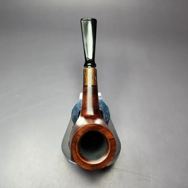 MBSD Briars by Piero Vitale Sienna Contrast Smooth Billiard w/ Zebrawood Briar Pipe, New - Image 7