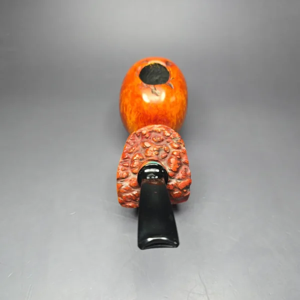 SU Pipes XL Smooth Blowfish w/ Stabilized Maple Burl Handmade Briar Pipe, New - Image 7