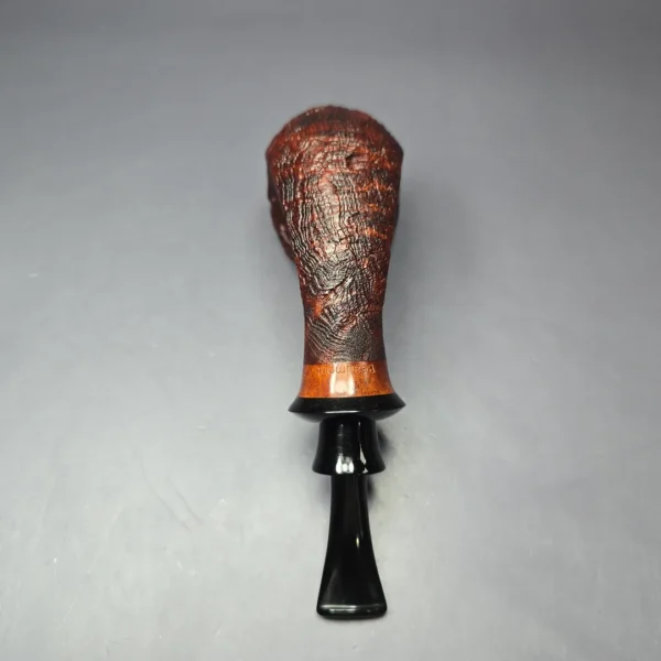 Papa Bear's Pipes by Tim Beaumont Sandblasted Wave Handmade Briar Pipe, New - Image 7