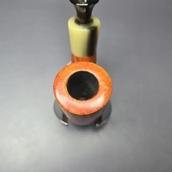 Savinelli Nonpareil 9604 Smooth Oom Paul w/ Horn Estate Briar Pipe, Unsmoked - Image 7