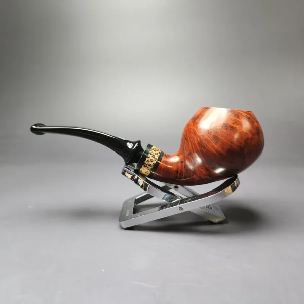 Nording Nosewarmer Smooth Cognac Apple w/ Palm Wood Estate Briar Pipe, Unsmoked - Image 7