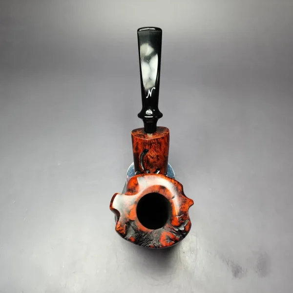 Nording Moss Partially Rusticated Freehand Estate Briar Pipe, Unsmoked - Image 7
