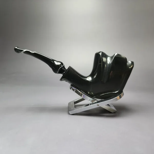 Nording Black Smooth Freehand Estate Briar Pipe, Unsmoked - Image 7