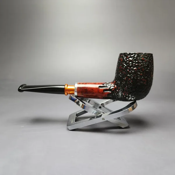 Nording Partially Rusticated Spigot Billiard Estate Briar Pipe, Unsmoked - Image 7