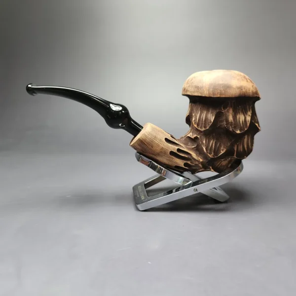 Nording Spruce Matte Partially Rusticated Freehand Estate Briar Pipe, Unsmoked - Image 7