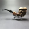 Nording Spruce Matte Partially Rusticated Freehand Estate Briar Pipe, Unsmoked - Image 7