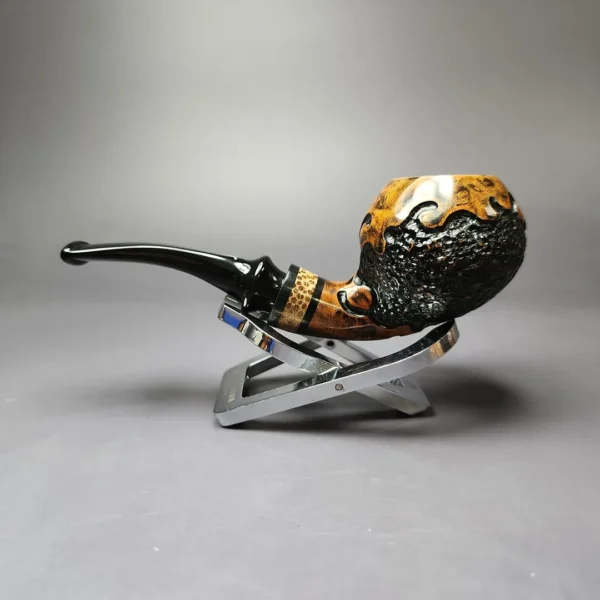 Nording Nose Warmer Part Rusticated Cognac Apple Estate Briar Pipe, Unsmoked - Image 7