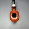SU Pipes Partially Rusticated Panel Blowfish w/ Horn Handmade Briar Pipe, New - Image 7