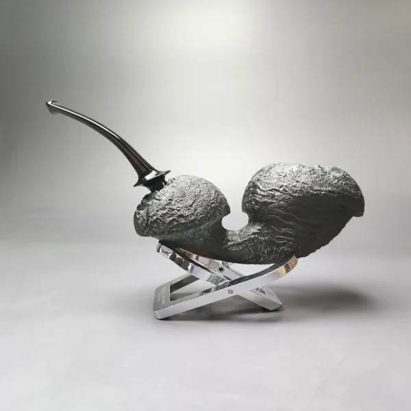 HS Studio XL Asymmetric Sandblasted Freehand Estate Briar Pipe, Unsmoked - Image 7