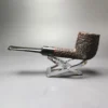 James Upshall Bark Group 5 Rusticated Billiard Estate Briar Pipe, Unsmoked - Image 7